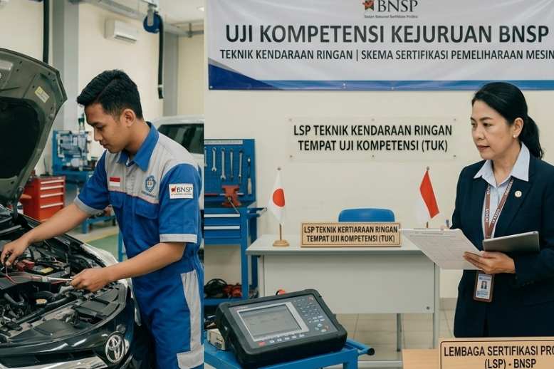 Ujian Kompetensi Bersertifikasi BNSP Bagi Murid SMK Teladan Utama